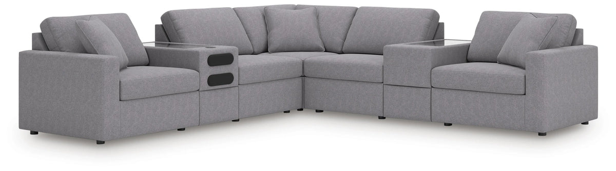 Modmax Balanced Sectional with Audio and Storage Consoles