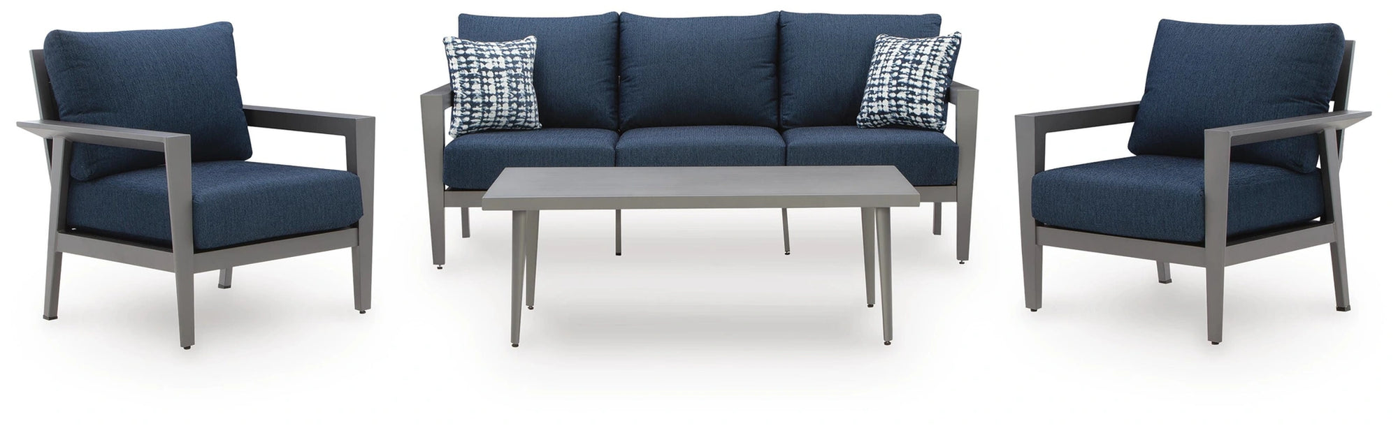 Gali Outdoor Sofa/Chairs/Table Set (Set of 4)