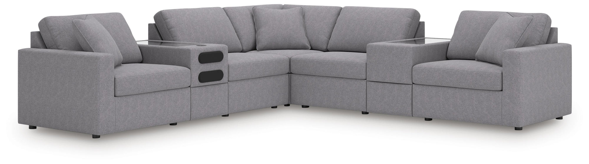 Modmax Balanced Sectional with Audio and Storage Consoles