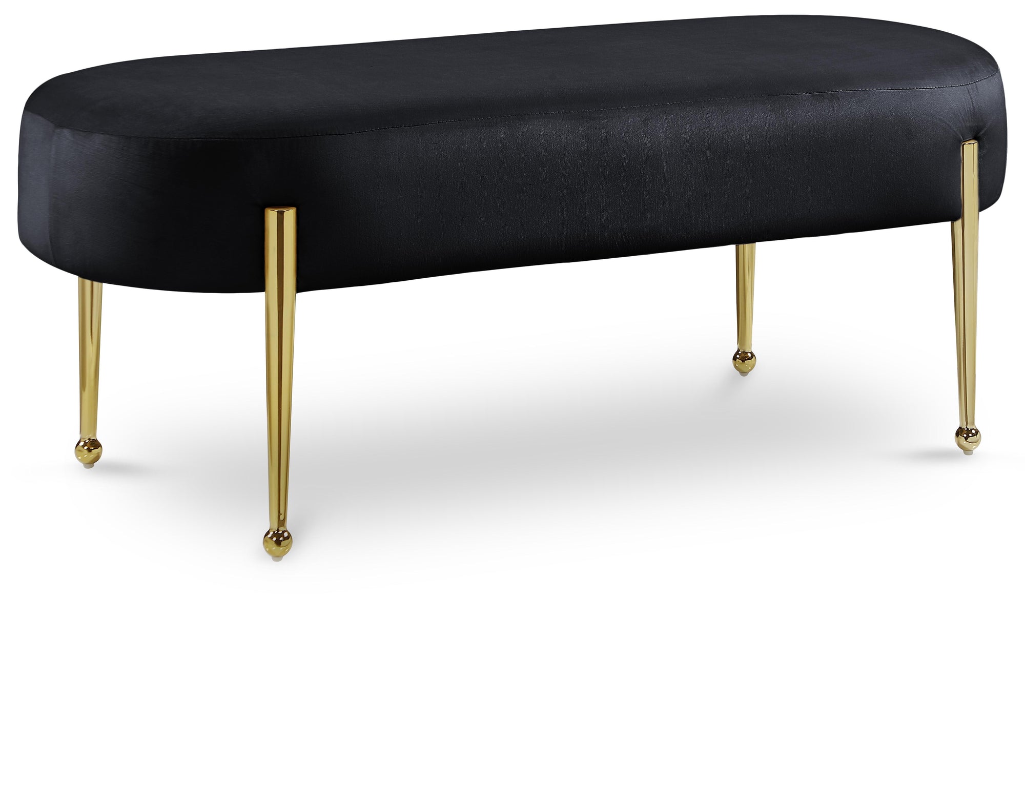 Gia Black Velvet Bench