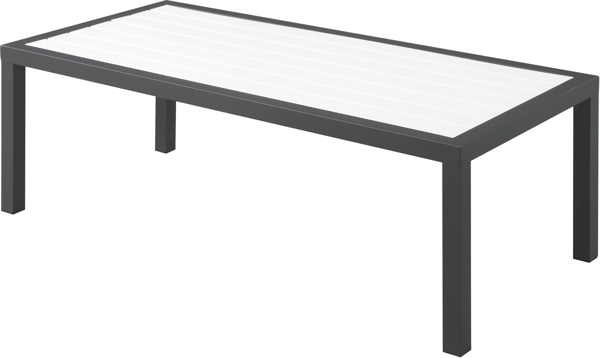 Nizuc White manufactured wood Outdoor Patio Aluminum Coffee Table