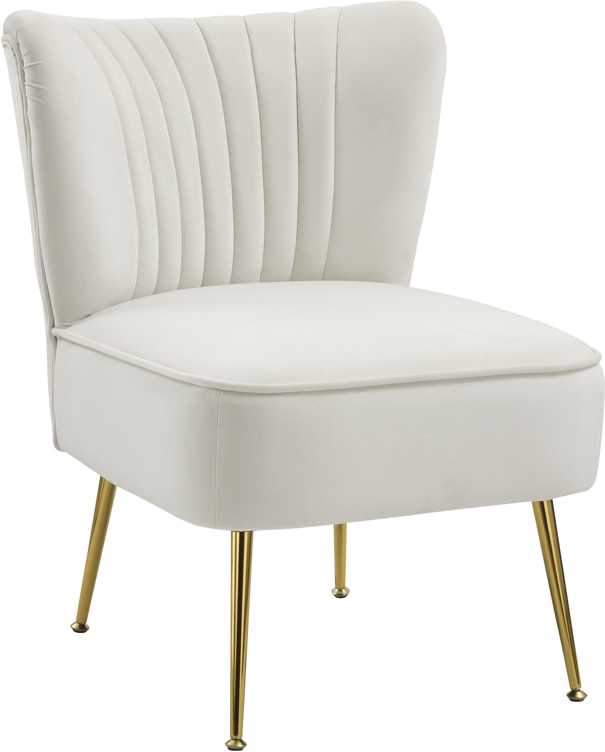 Tess Cream Velvet Accent Chair