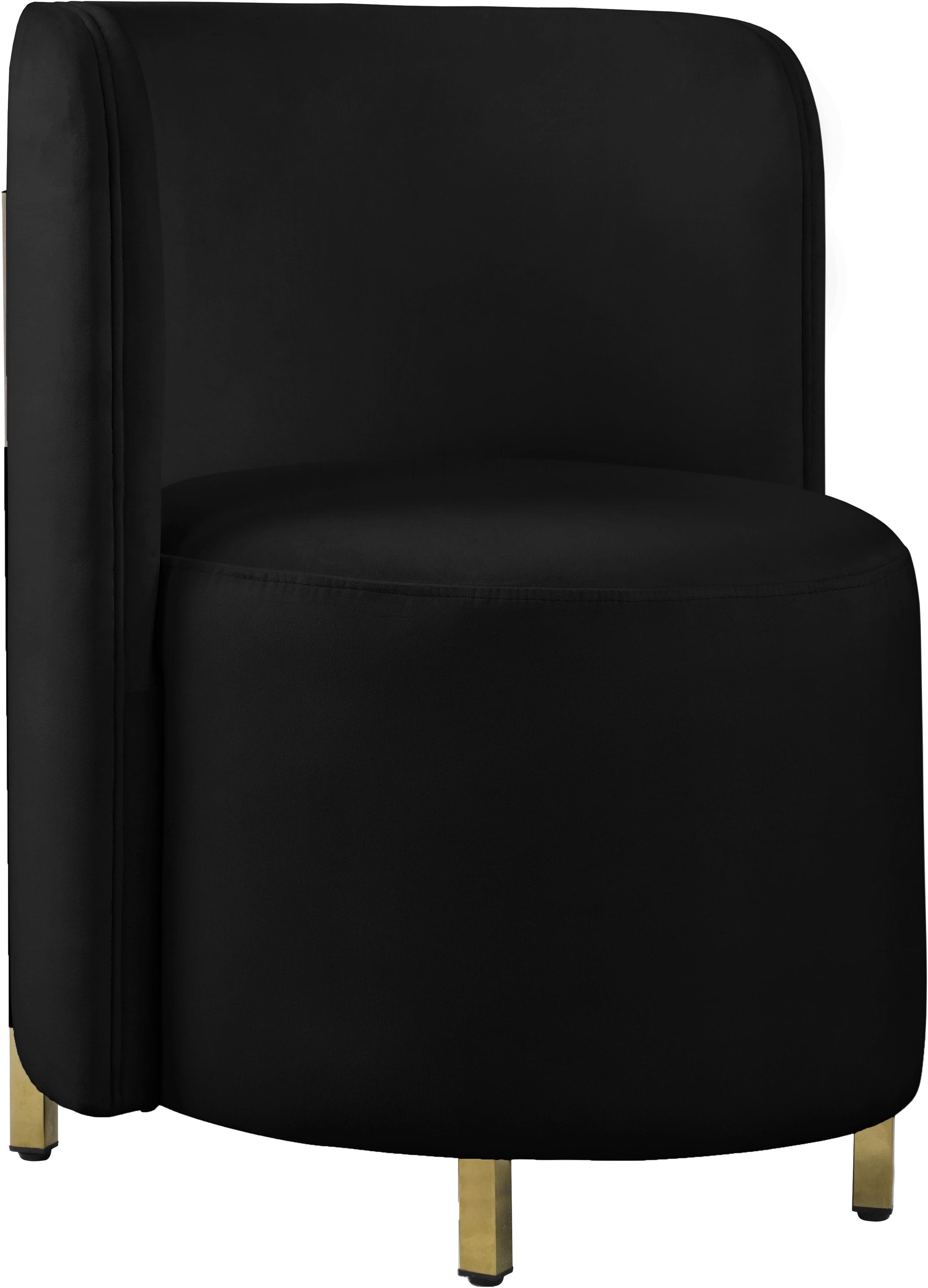 Rotunda Black Velvet Accent Chair