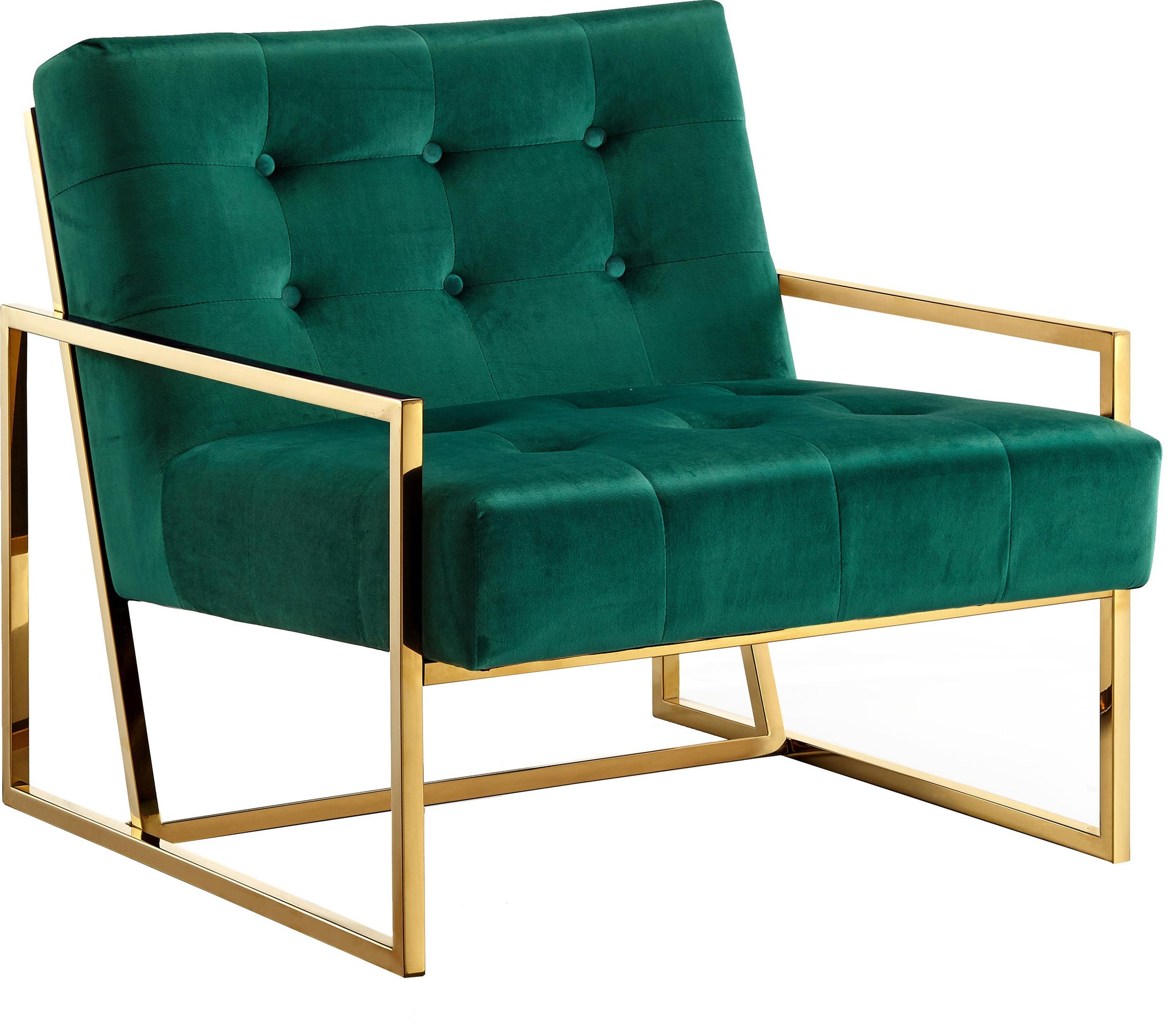 Pierre Green Velvet Accent Chair