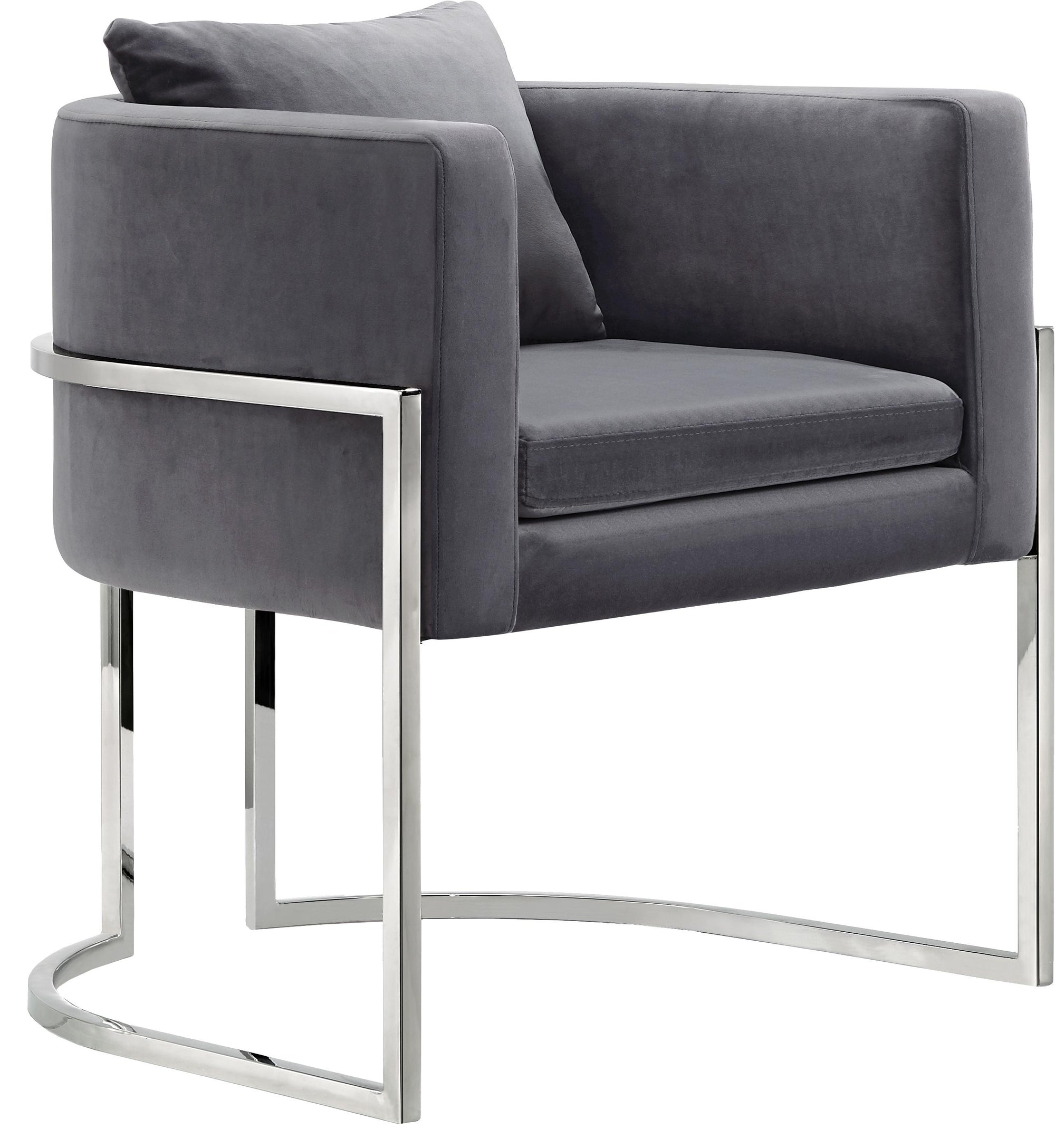 Pippa Grey Velvet Accent Chair