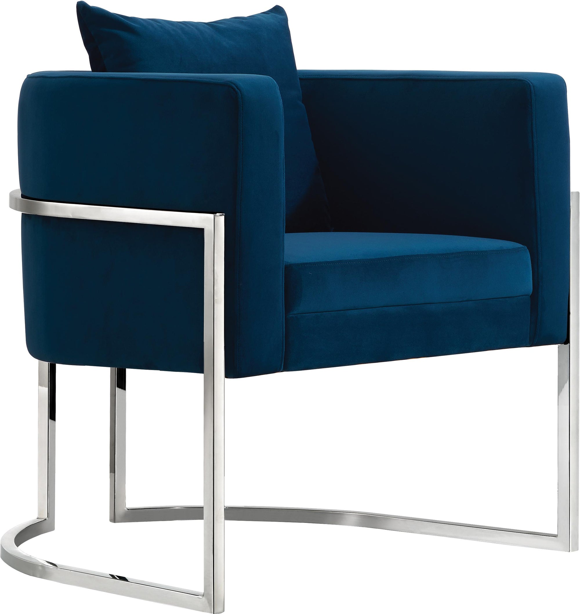 Pippa Navy Velvet Accent Chair
