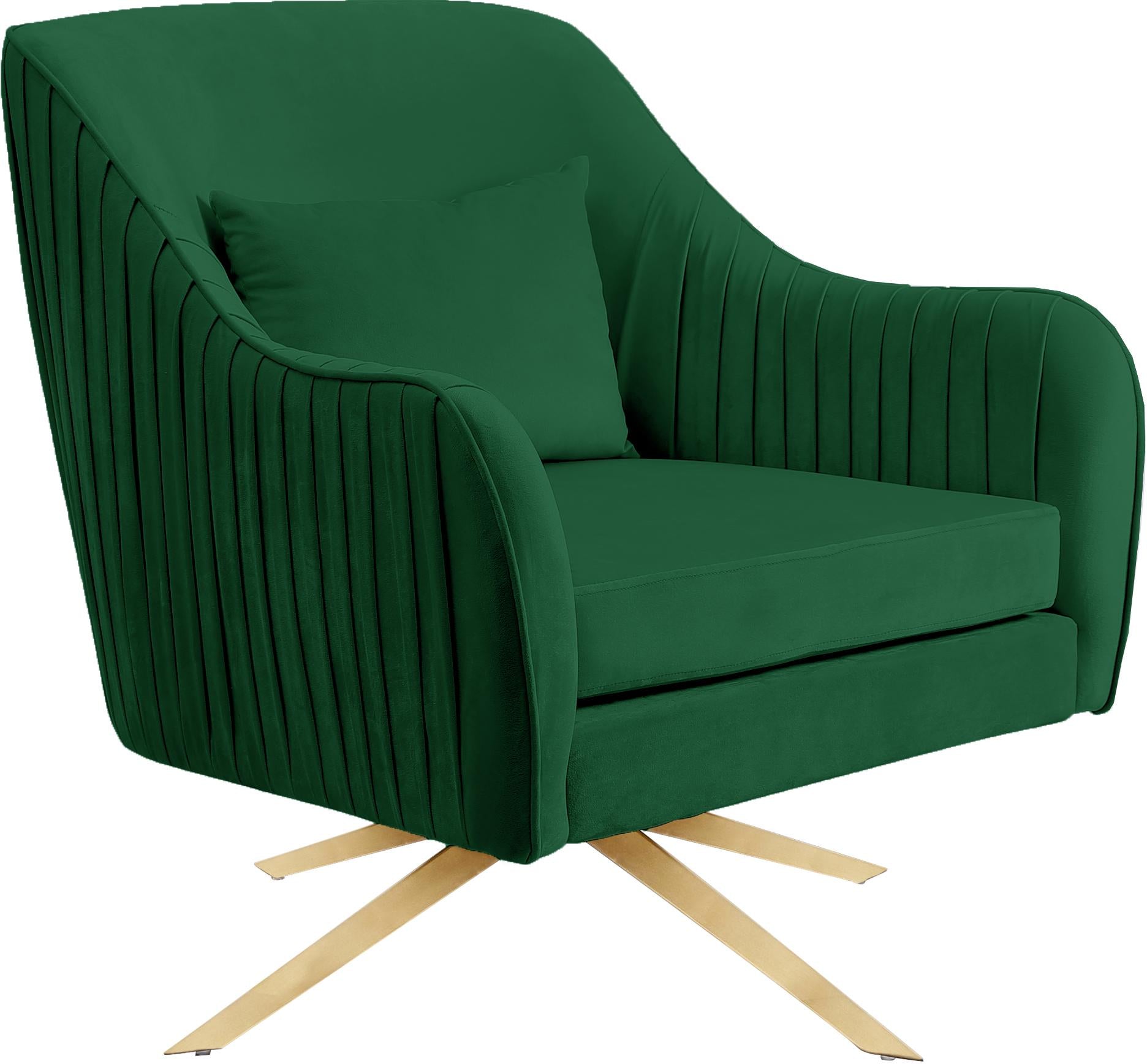 Paloma Green Velvet Accent Chair