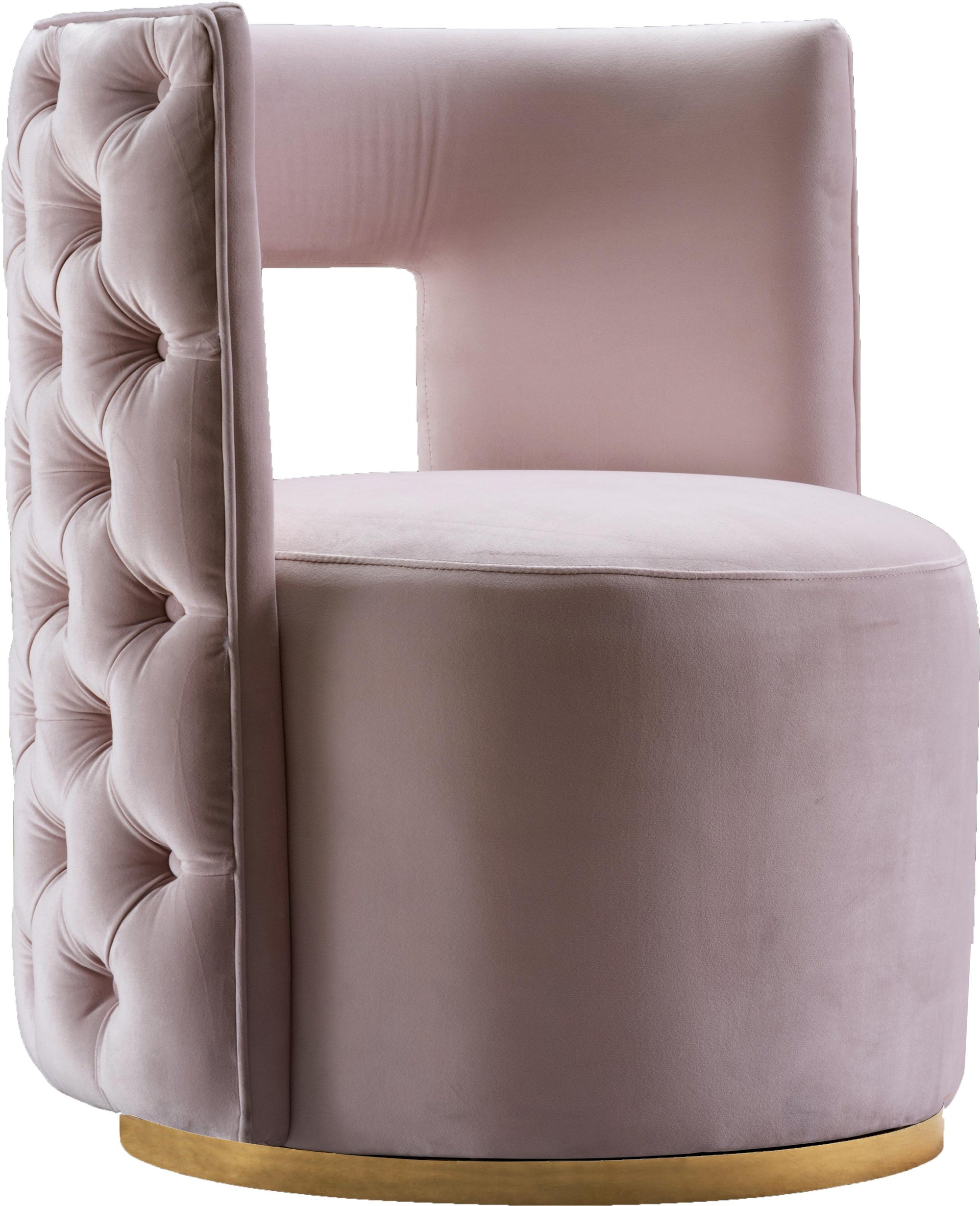 Theo Pink Velvet Accent Chair