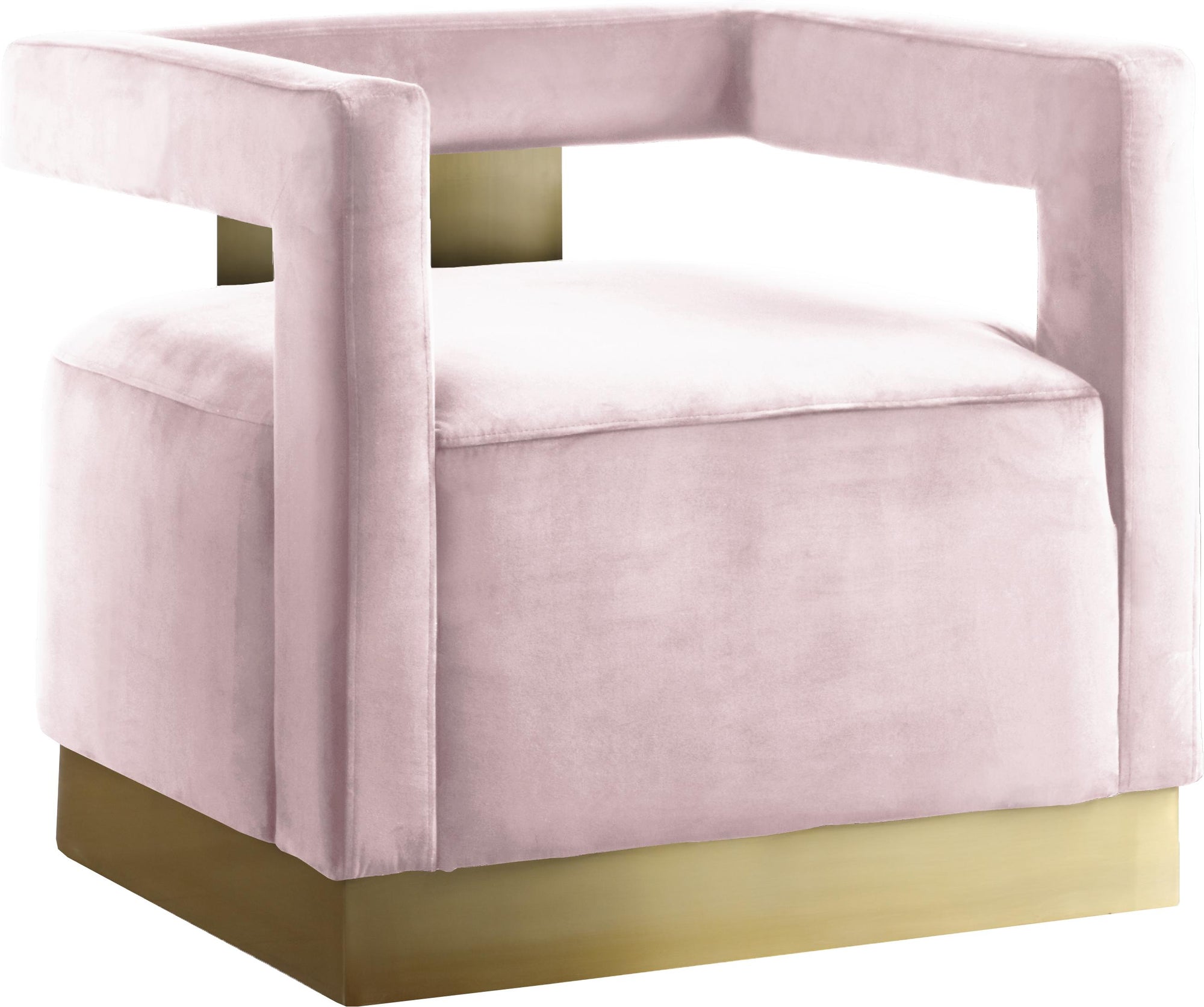 Armani Pink Velvet Accent Chair