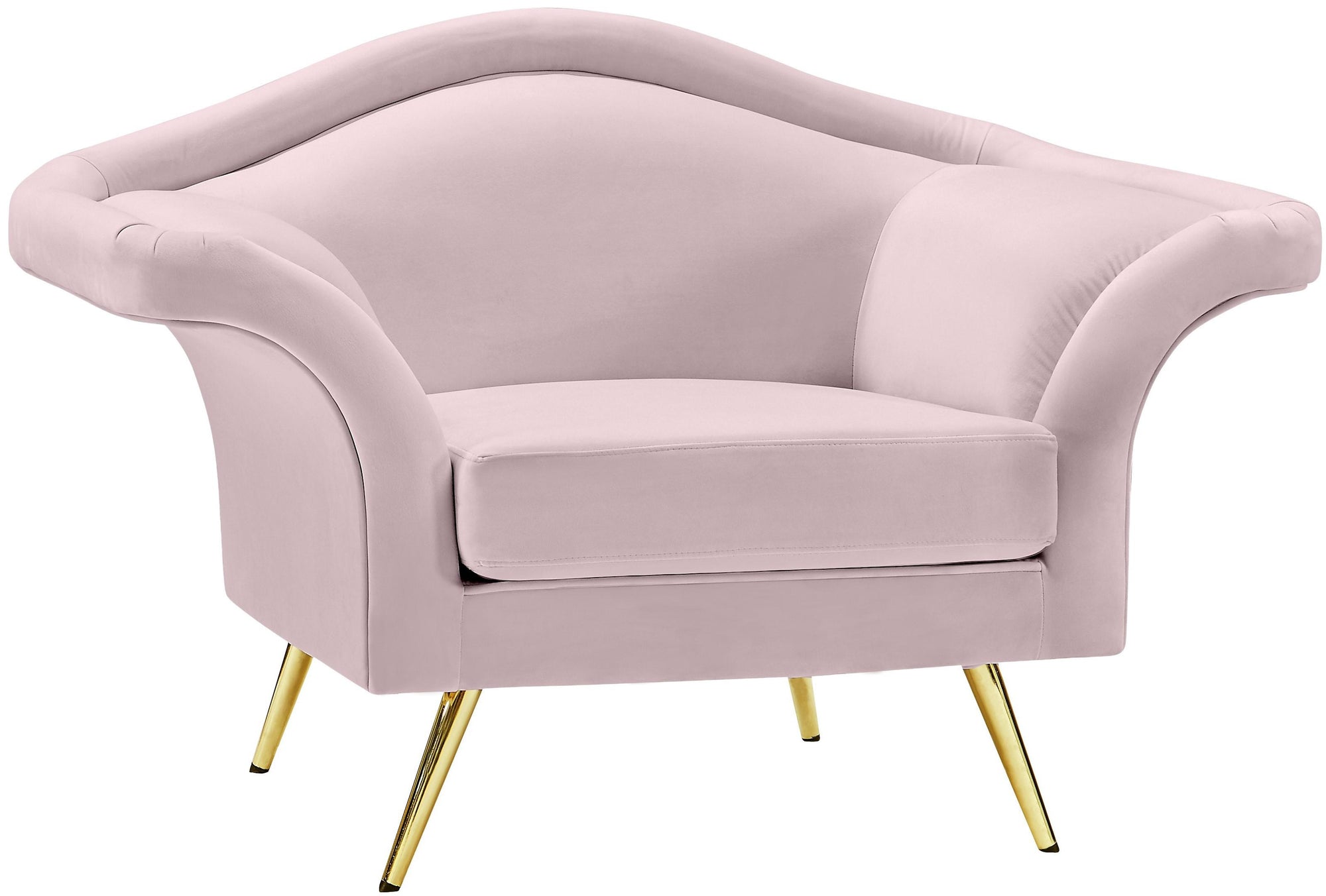 Lips Pink Velvet Chair