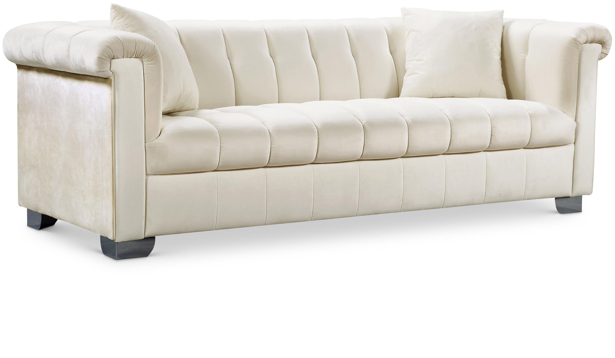 Kayla Cream Velvet Sofa