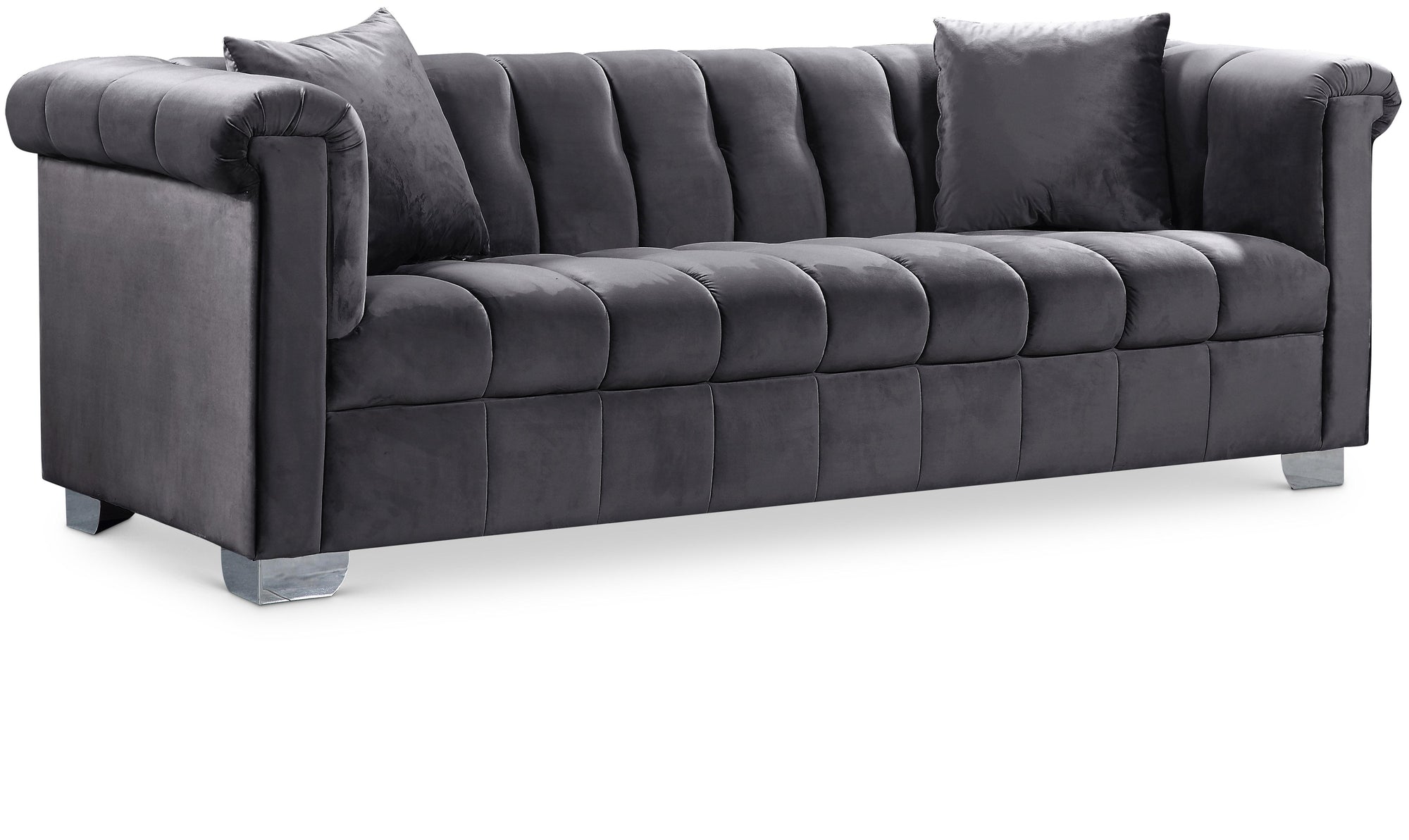 Kayla Grey Velvet Sofa