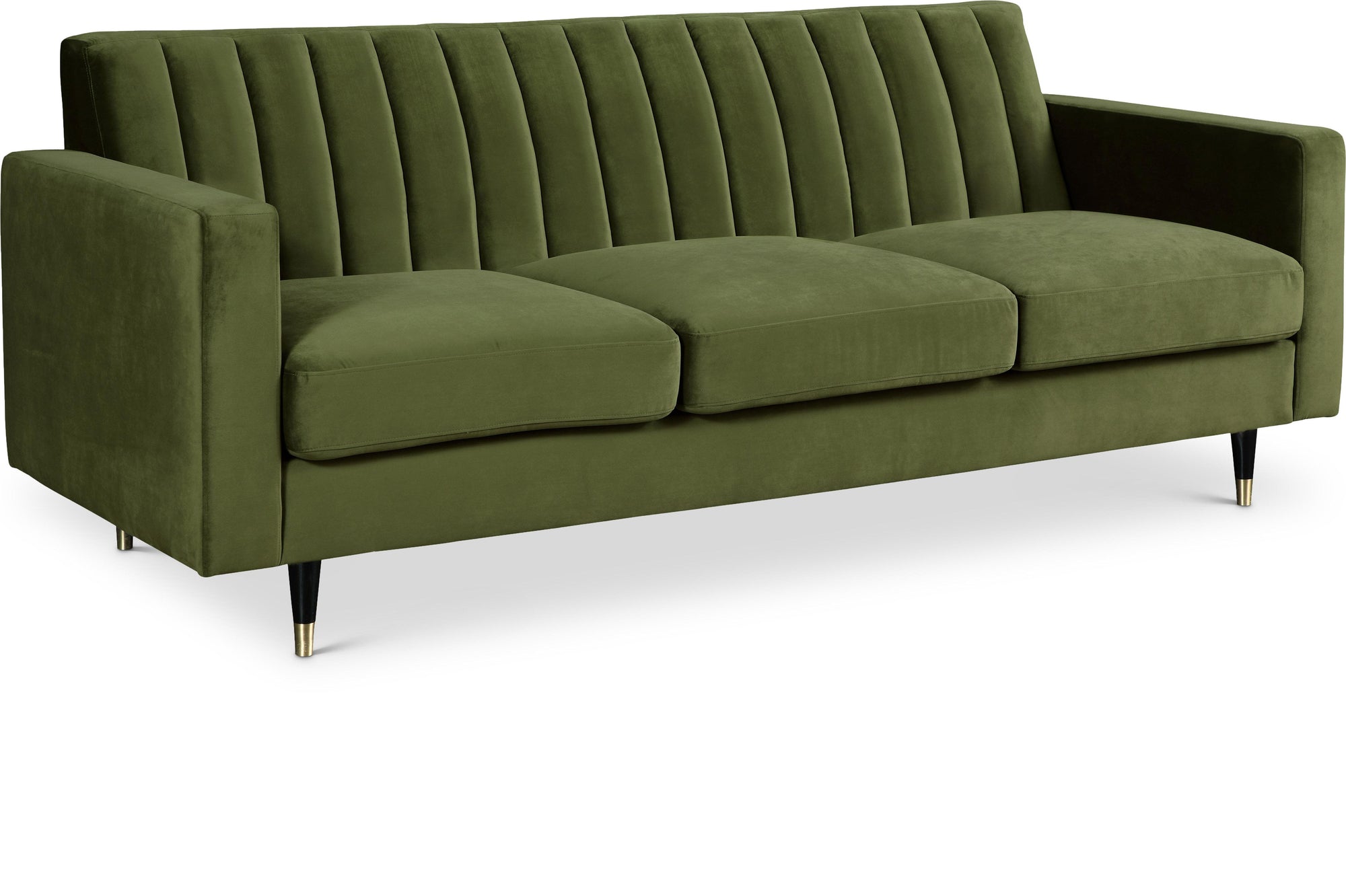 Lola Olive Velvet Sofa