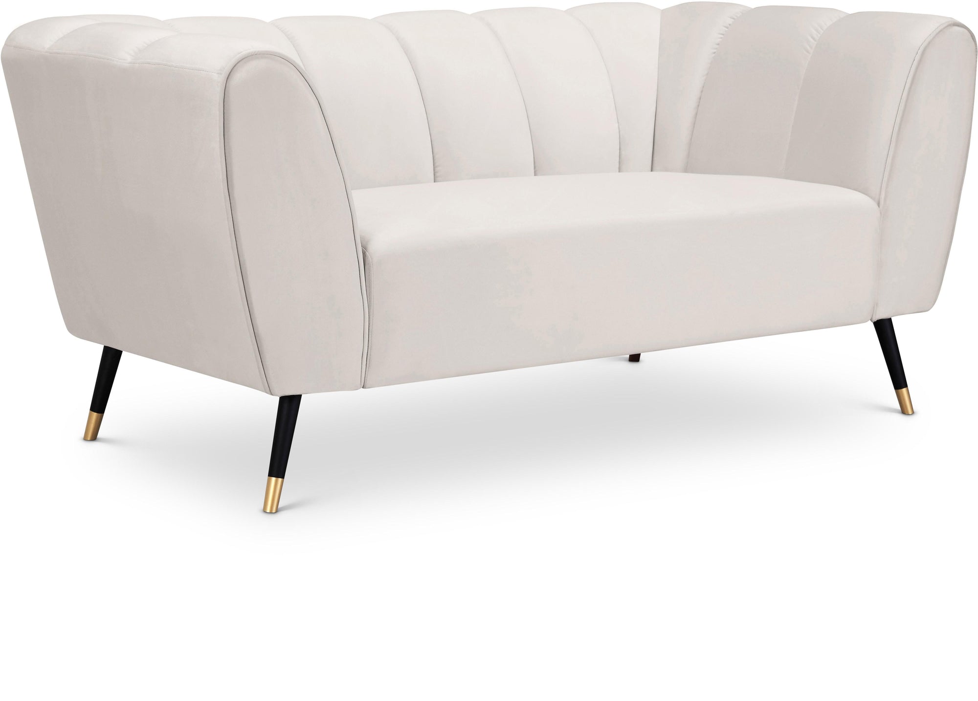 Beaumont Cream Velvet Loveseat