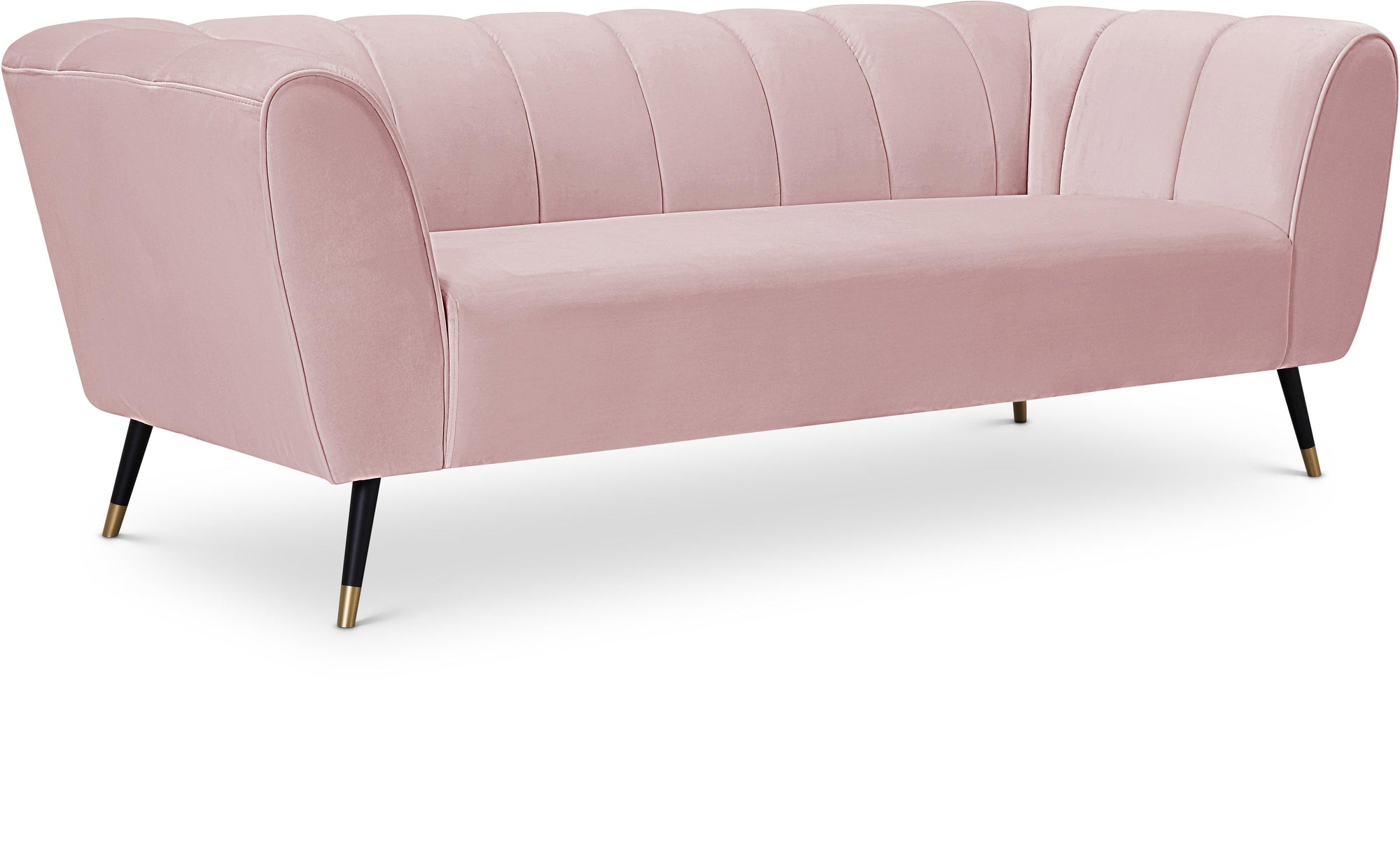 Beaumont Pink Velvet Sofa