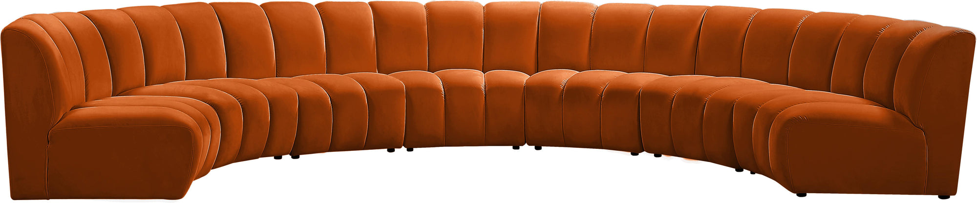 Infinity Cognac Velvet 7pc. Modular Sectional