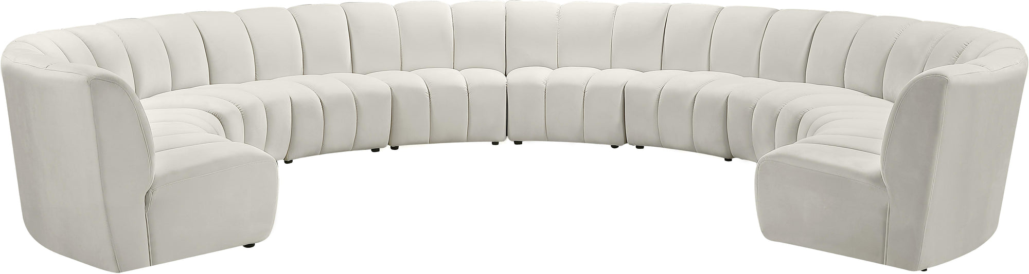 Infinity Cream Velvet 10pc. Modular Sectional