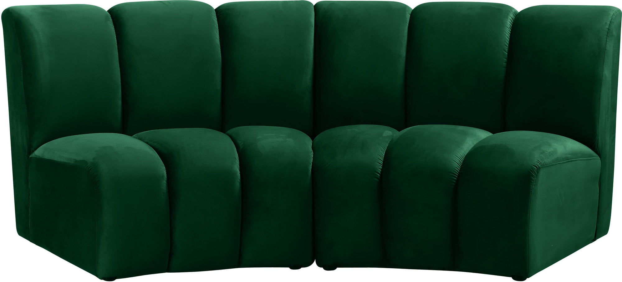 Infinity Green Velvet 2pc. Modular Sectional