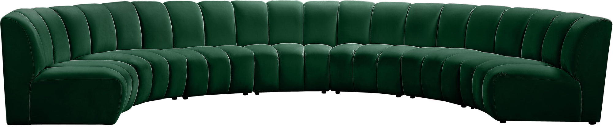 Infinity Green Velvet 7pc. Modular Sectional