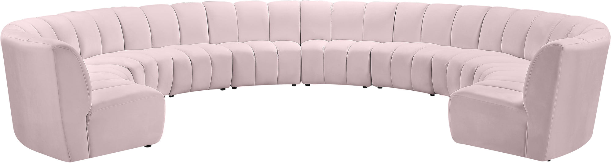 Infinity Pink Velvet 10pc. Modular Sectional