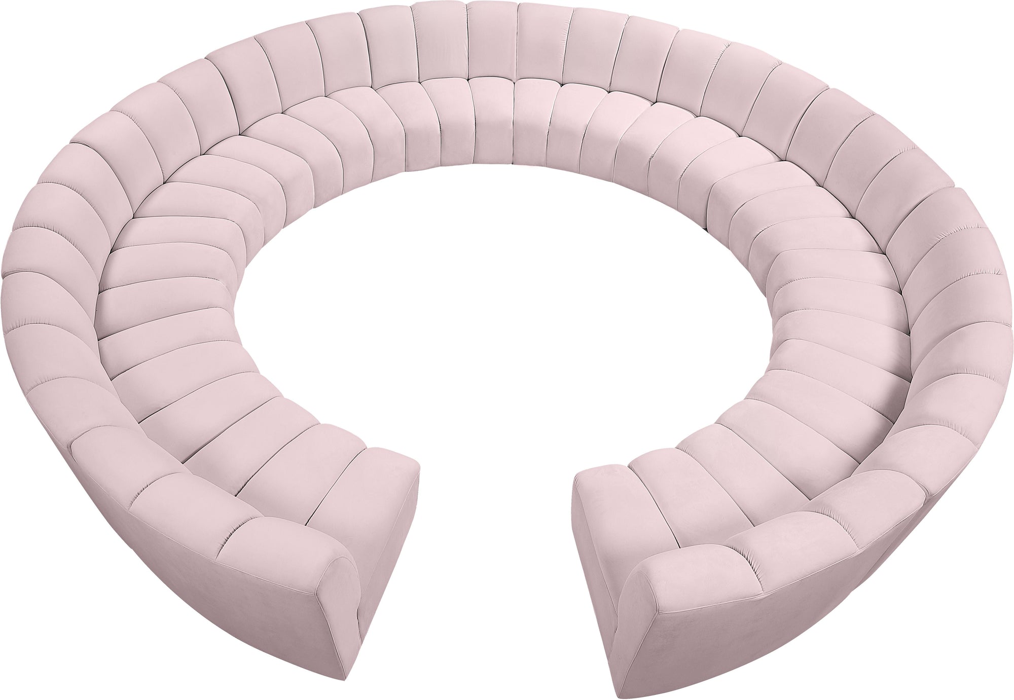 Infinity Pink Velvet 12pc. Modular Sectional