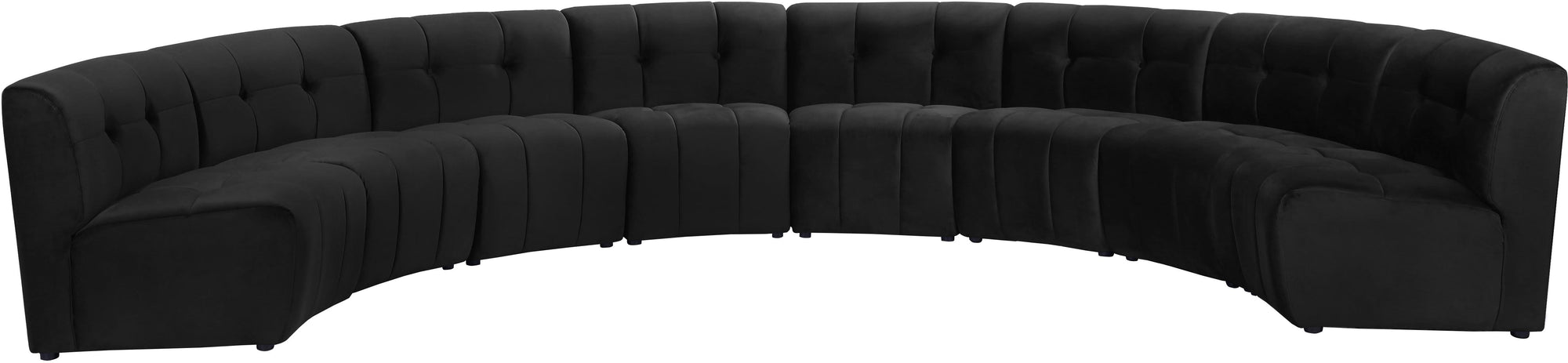 Limitless Black Velvet 8pc. Modular Sectional
