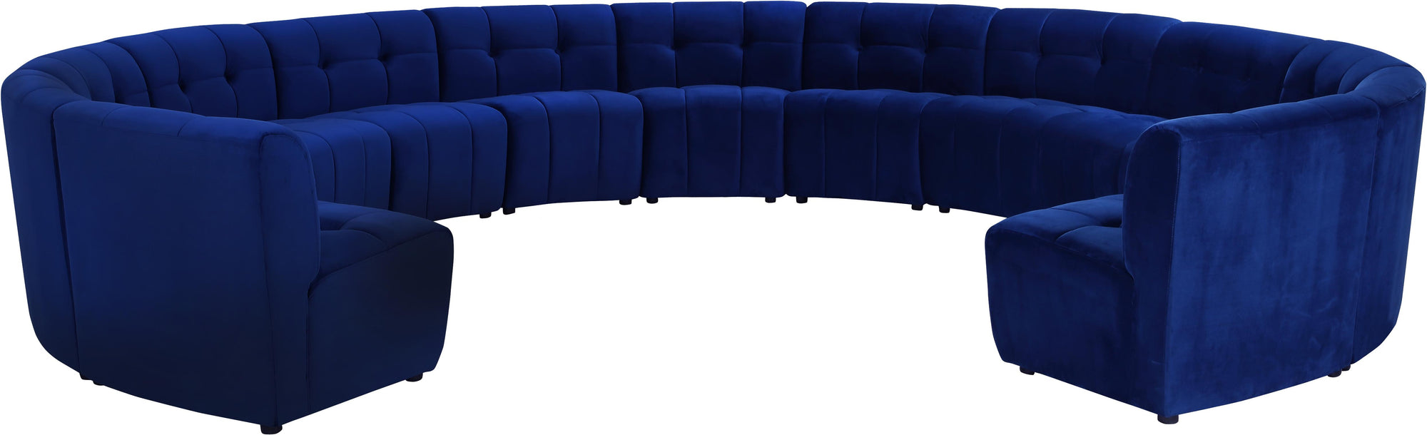 Limitless Navy Velvet 13pc. Modular Sectional