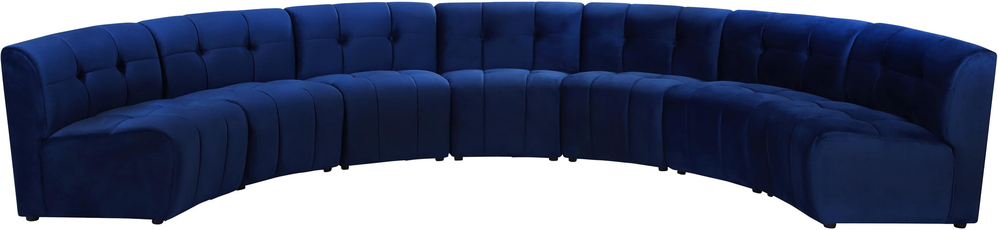 Limitless Navy Velvet 7pc. Modular Sectional