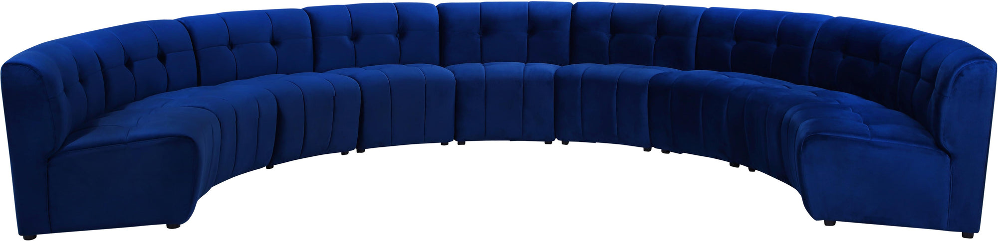 Limitless Navy Velvet 9pc. Modular Sectional