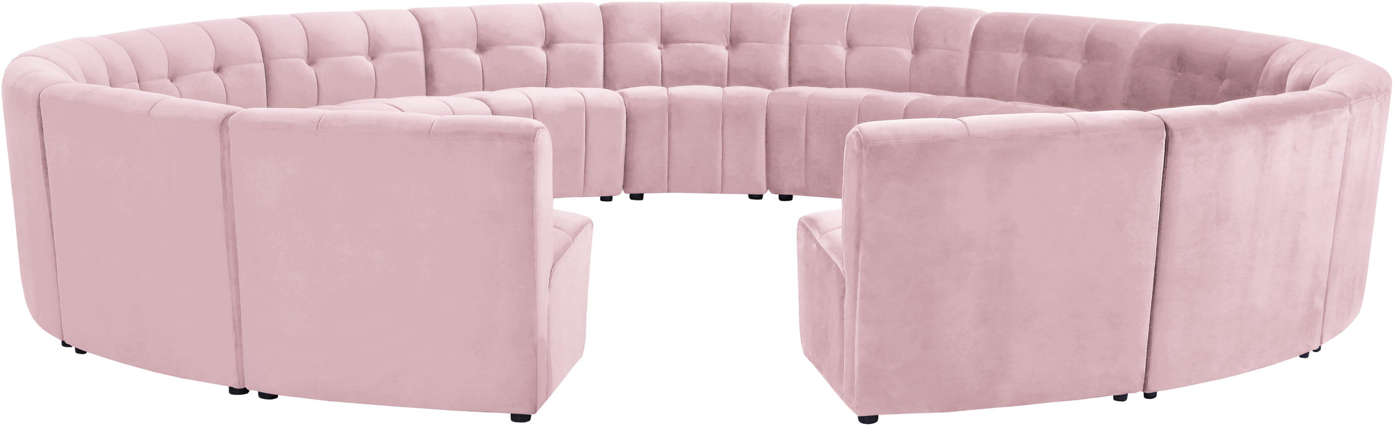 Limitless Pink Velvet 15pc. Modular Sectional