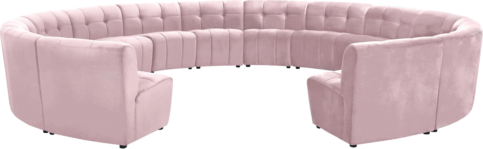 Limitless Pink Velvet 14pc. Modular Sectional