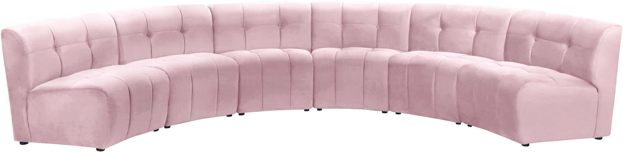 Limitless Pink Velvet 6pc. Modular Sectional