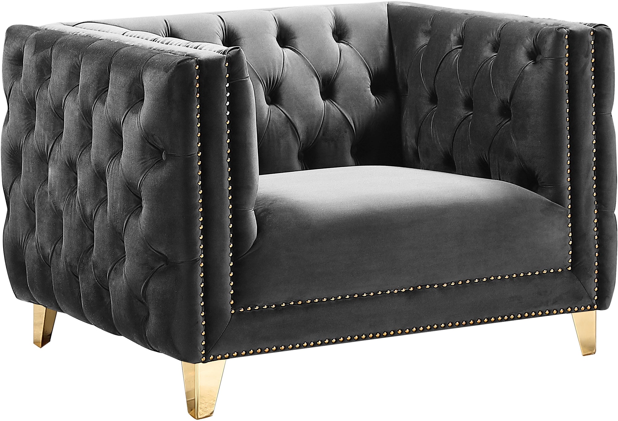 Michelle Grey Velvet Chair