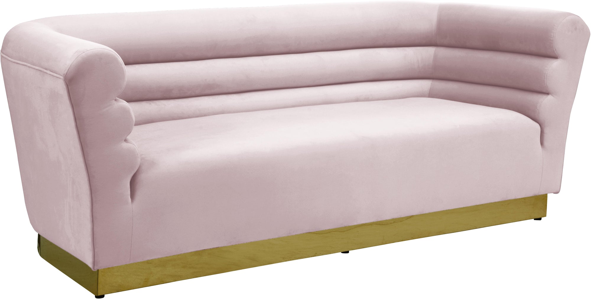 Bellini Pink Velvet Sofa