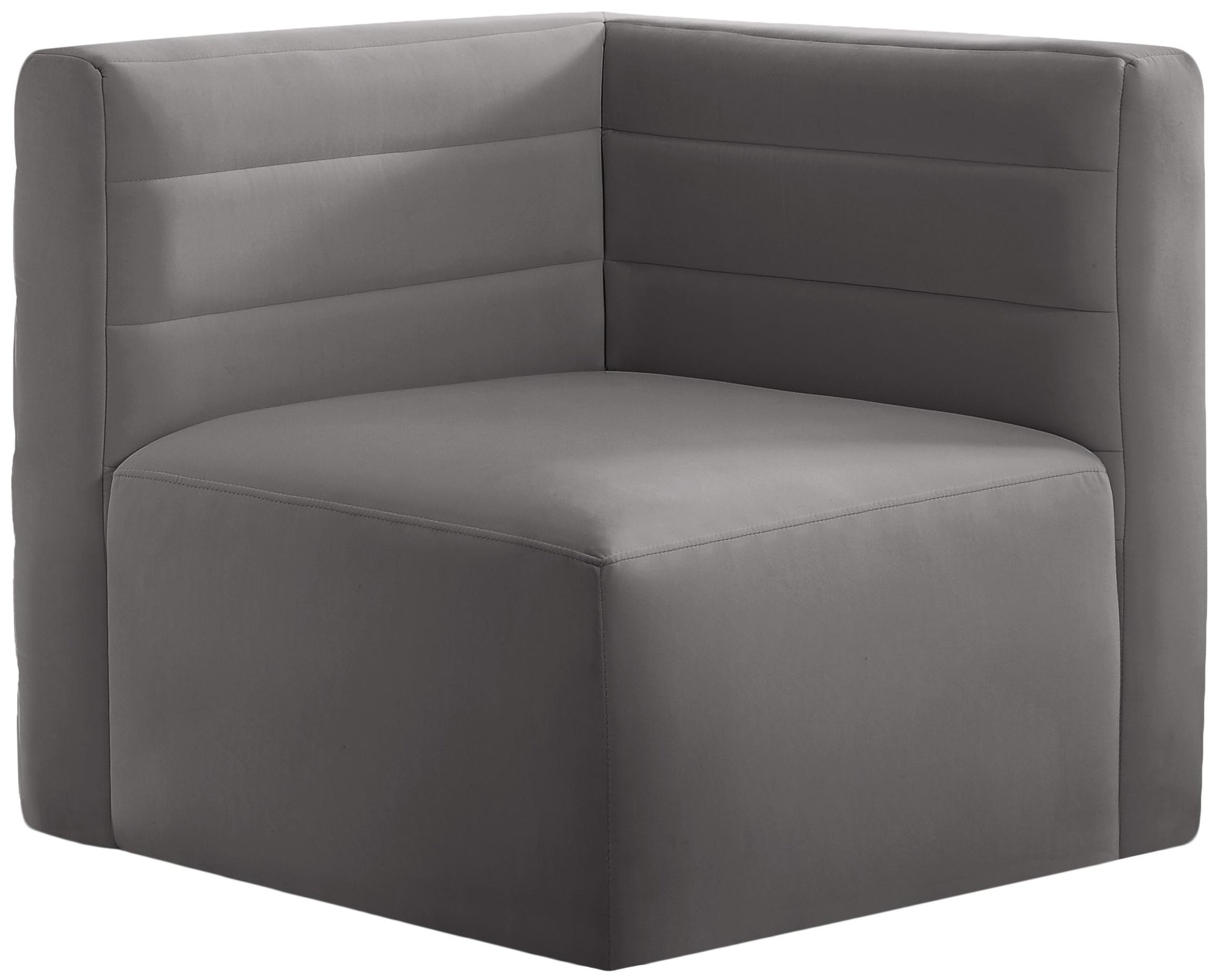 Quincy Grey Velvet Modular Corner Chair