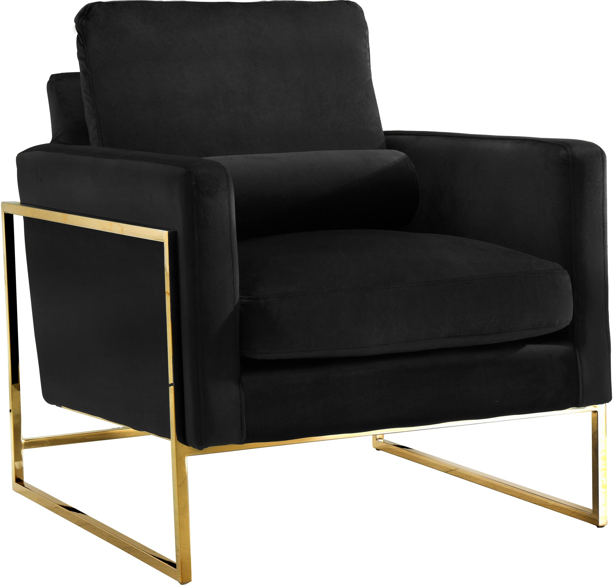 Mila Black Velvet Chair