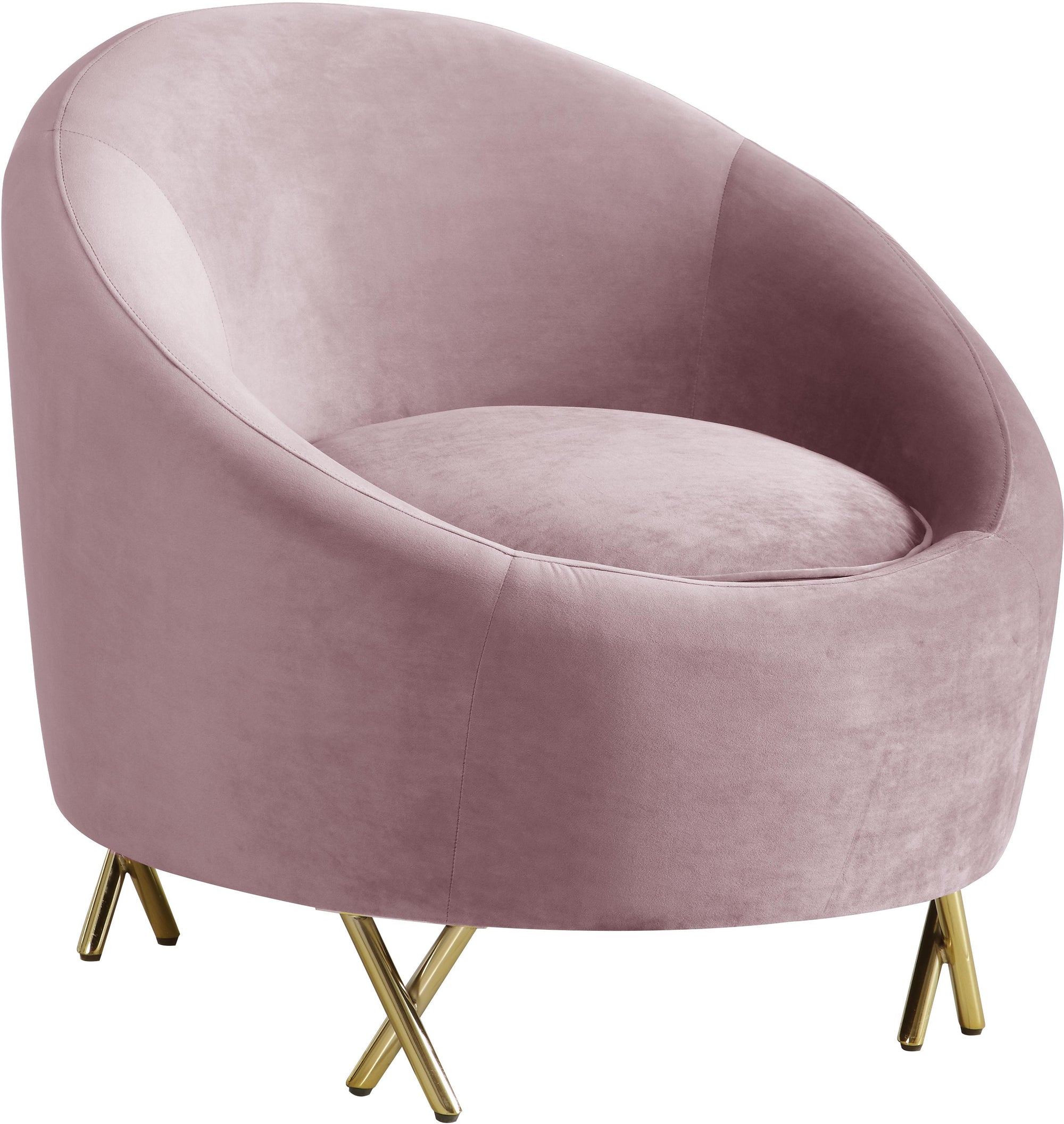 Serpentine Pink Velvet Chair