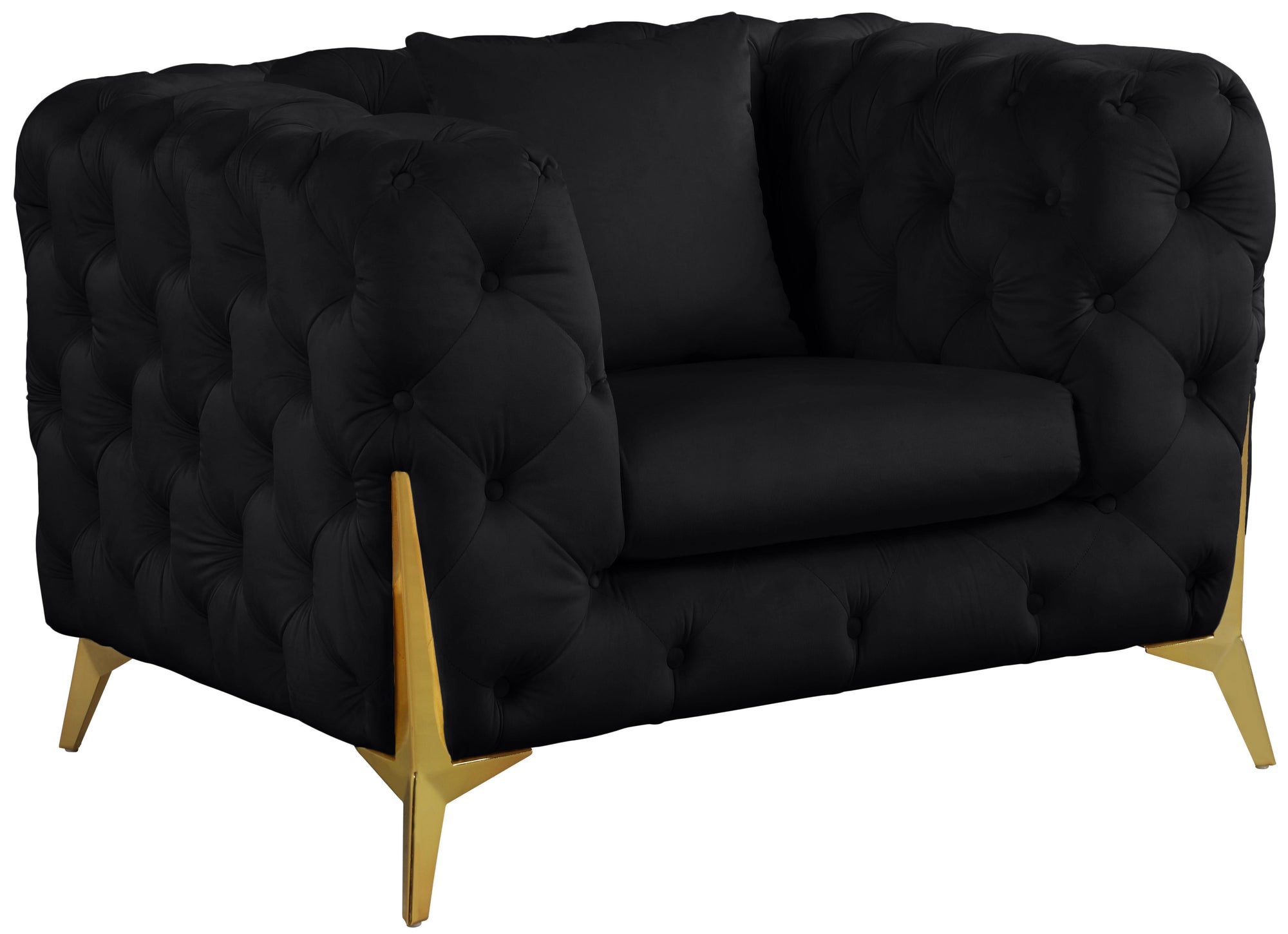 Kingdom Black Velvet Chair