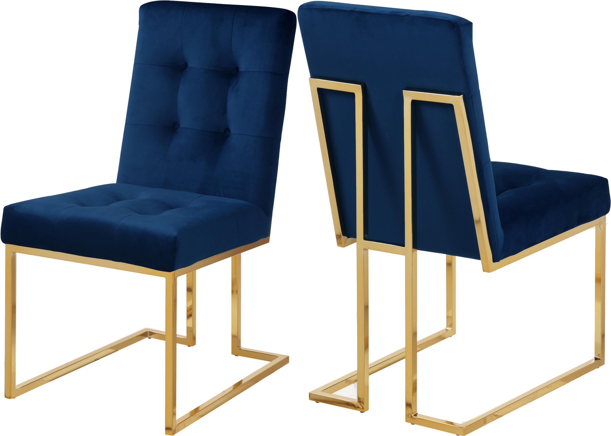Pierre Navy Velvet Dining Chair
