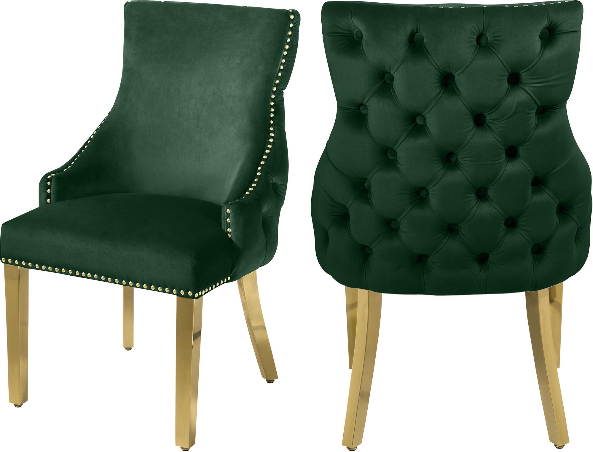 Tuft Green Velvet Dining Chair
