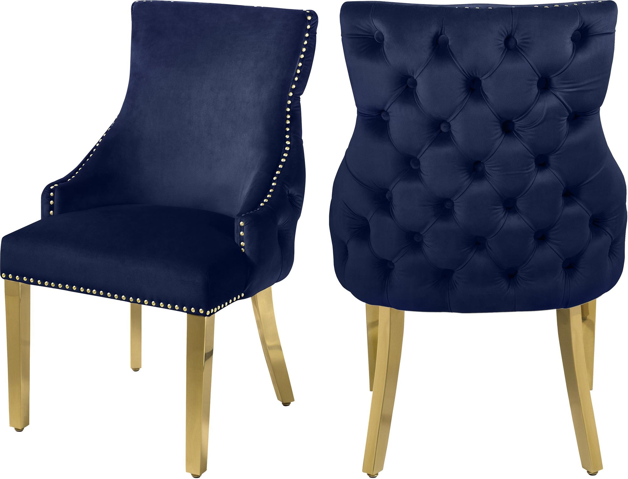 Tuft Navy Velvet Dining Chair