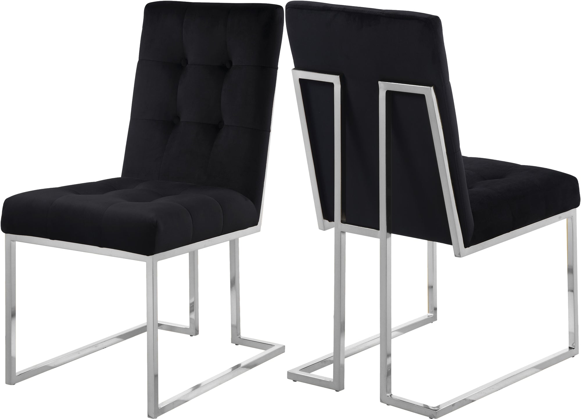Alexis Black Velvet Dining Chair