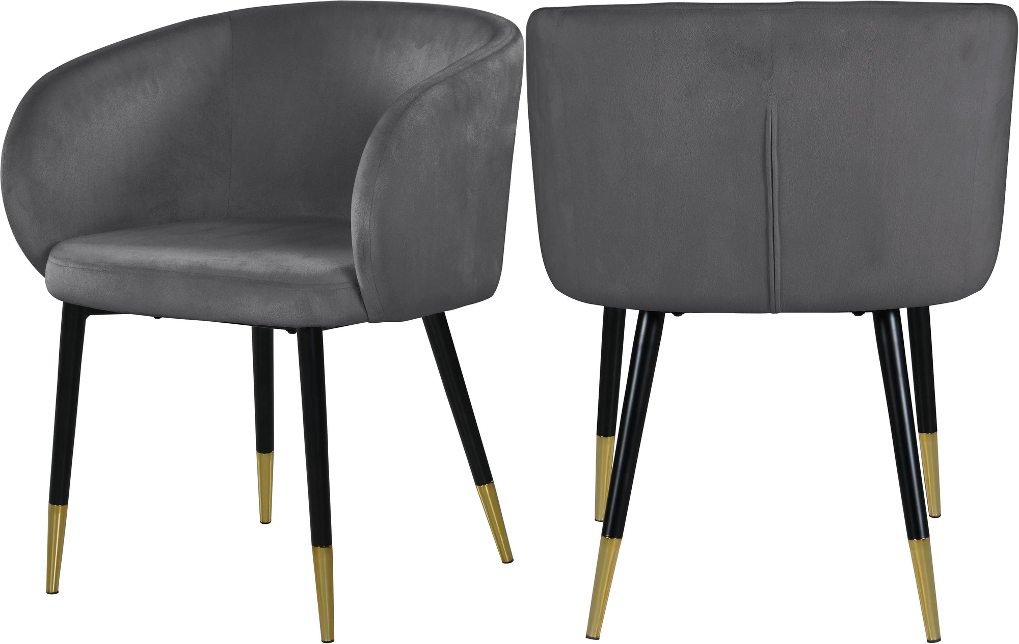 Louise Grey Velvet Dining Chair