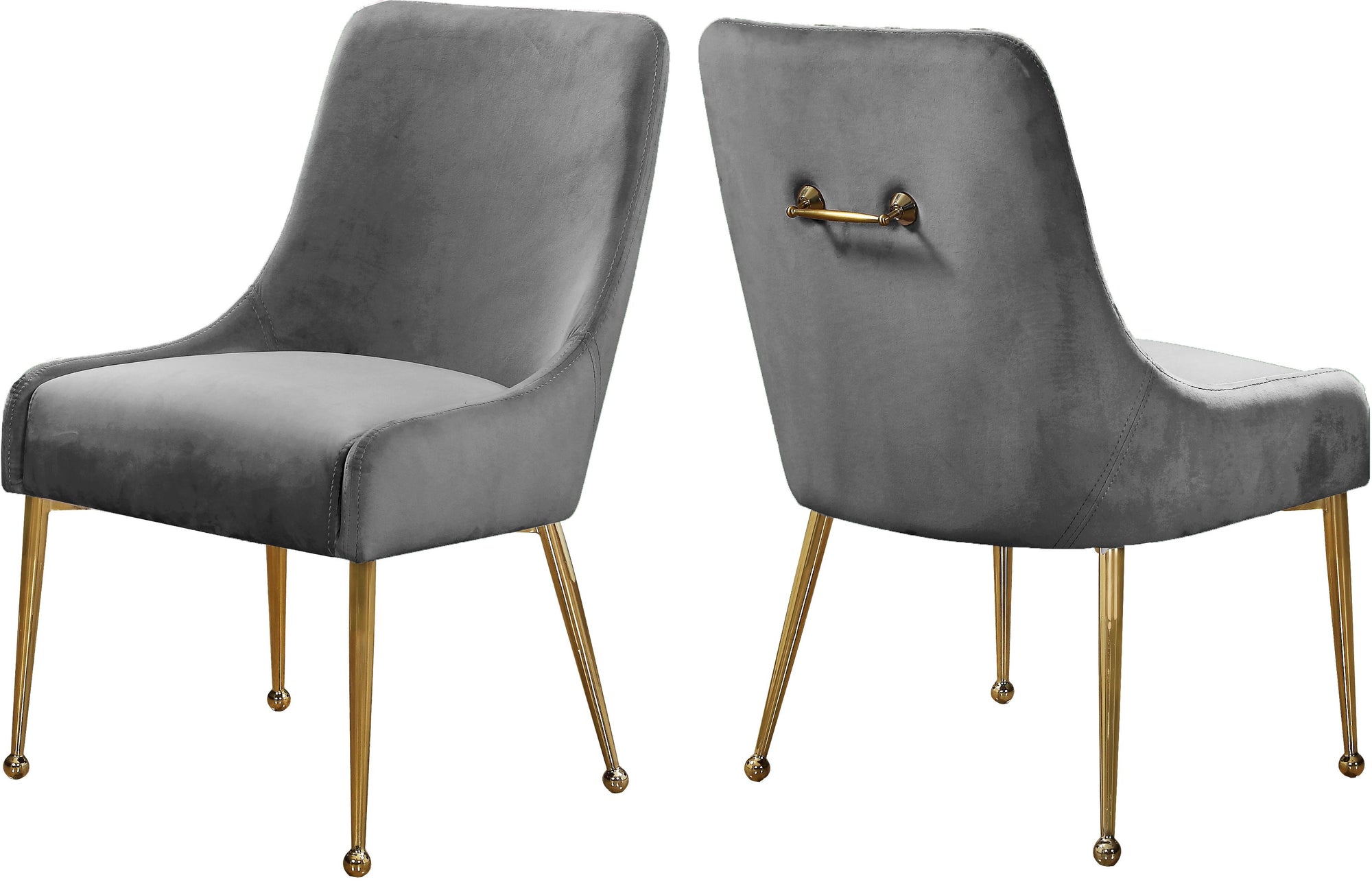 Owen Grey Velvet Dining Chair
