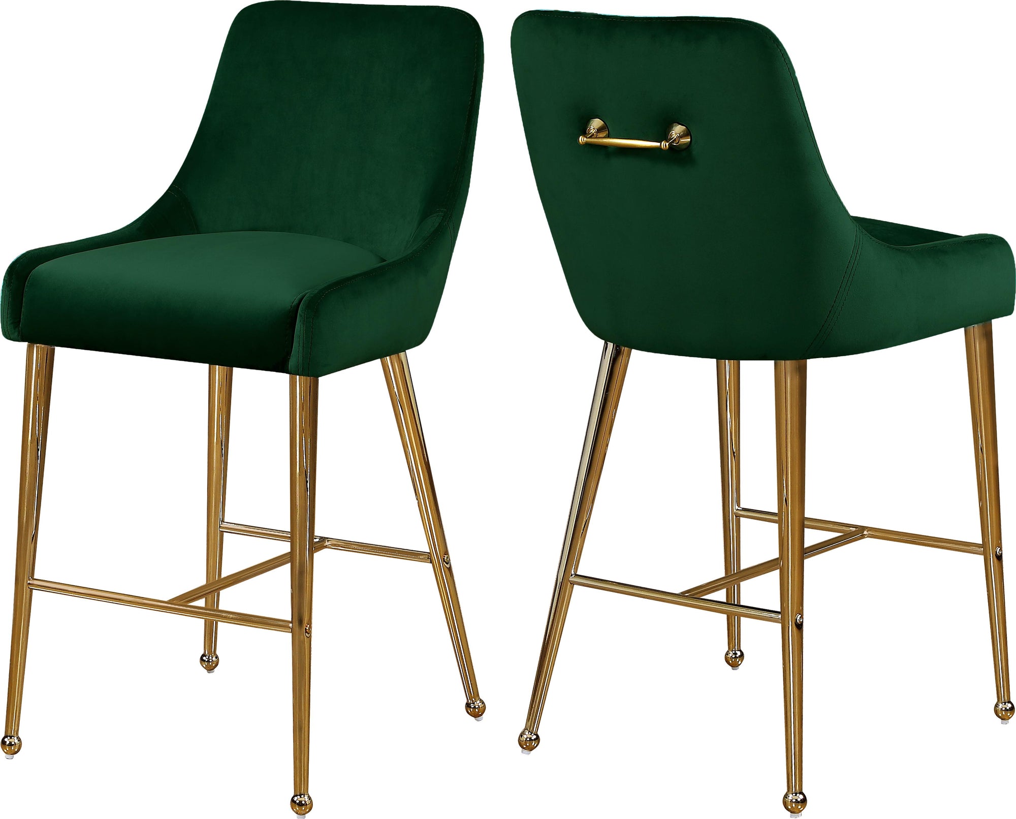 Owen Green Velvet Stool