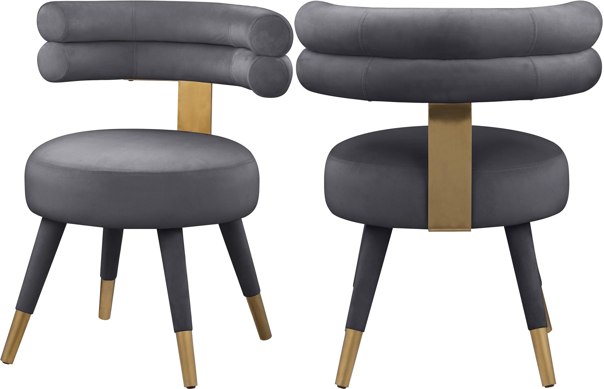 Fitzroy Grey Velvet Dining Chair