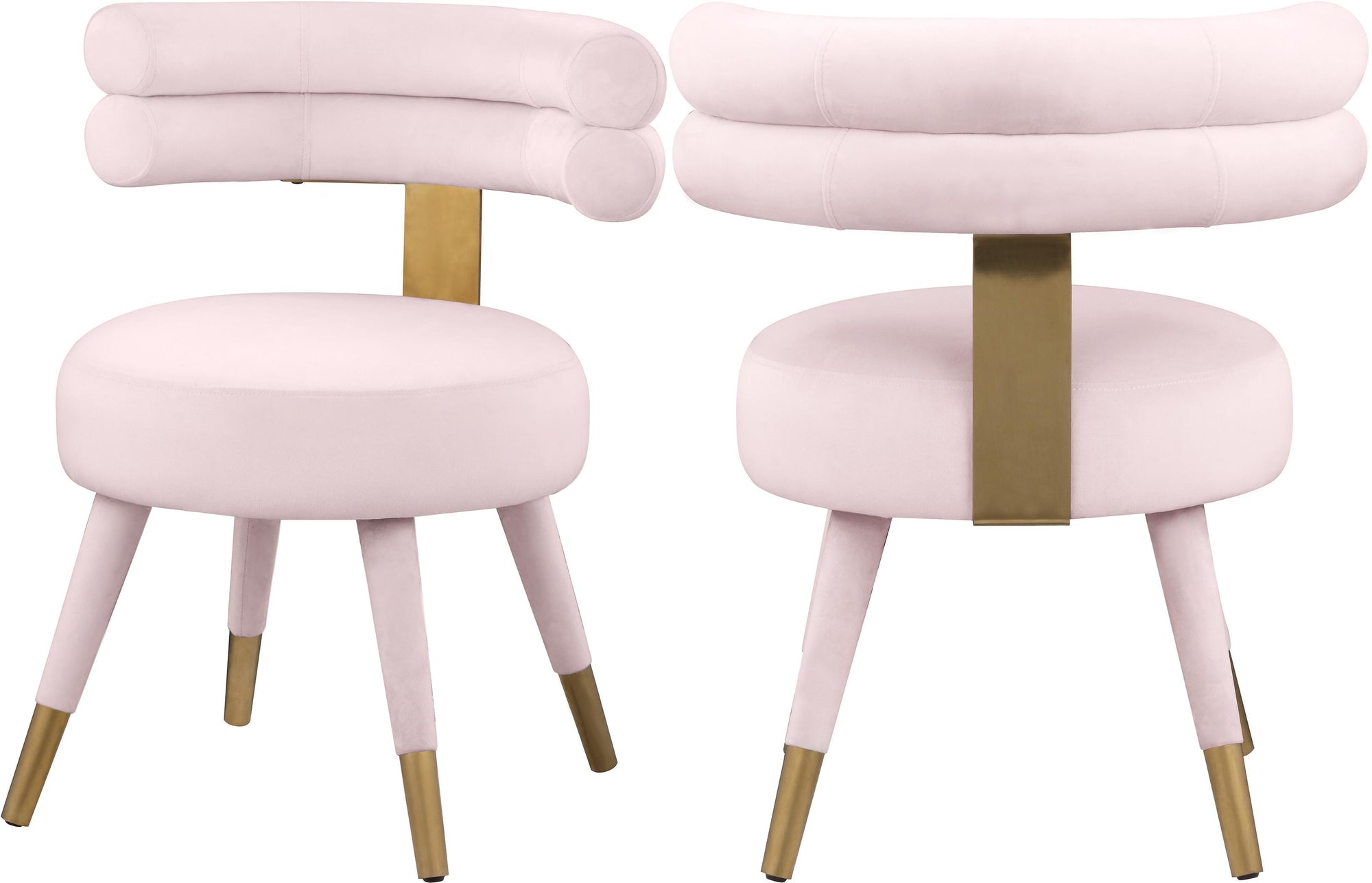 Fitzroy Pink Velvet Dining Chair