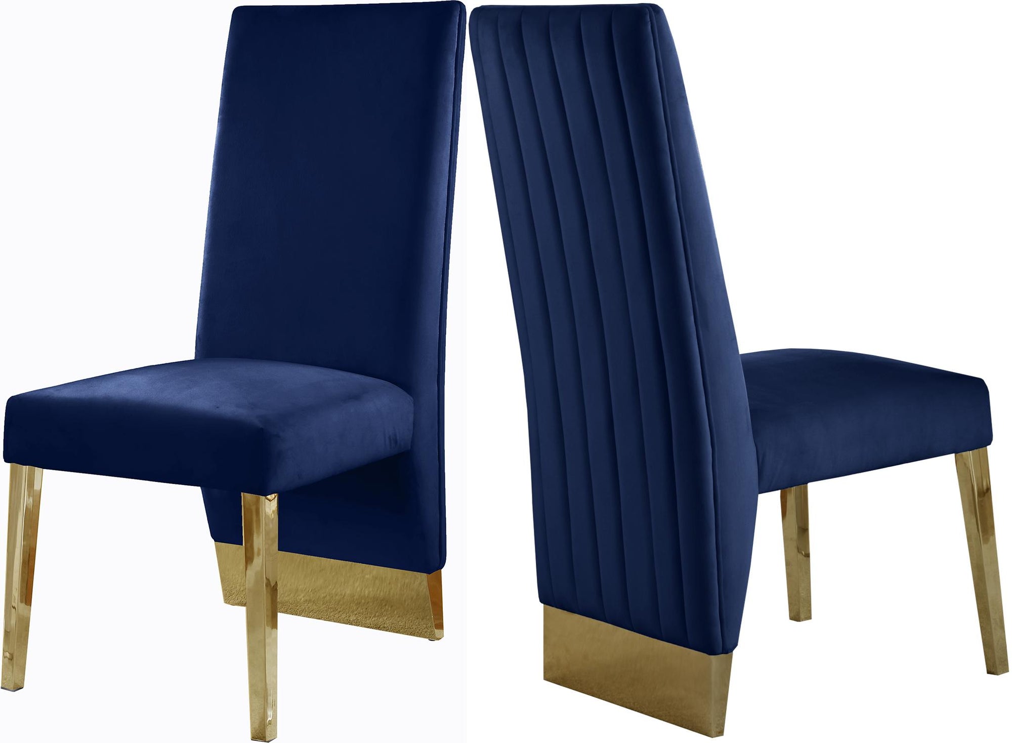 Porsha Navy Velvet Dining Chair