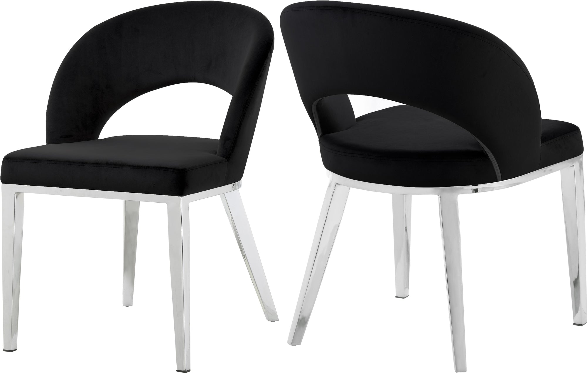Roberto Black Velvet Dining Chair