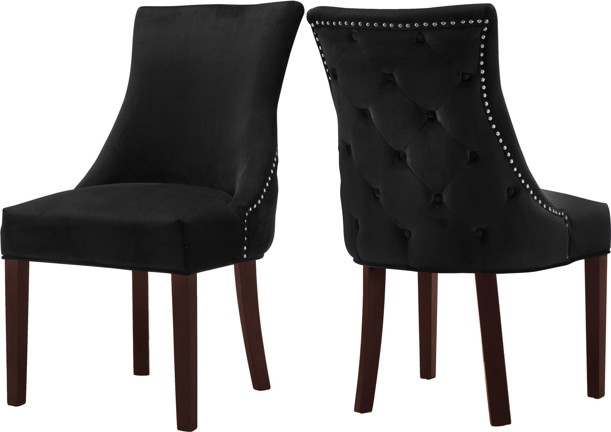 Hannah Black Velvet Dining Chair